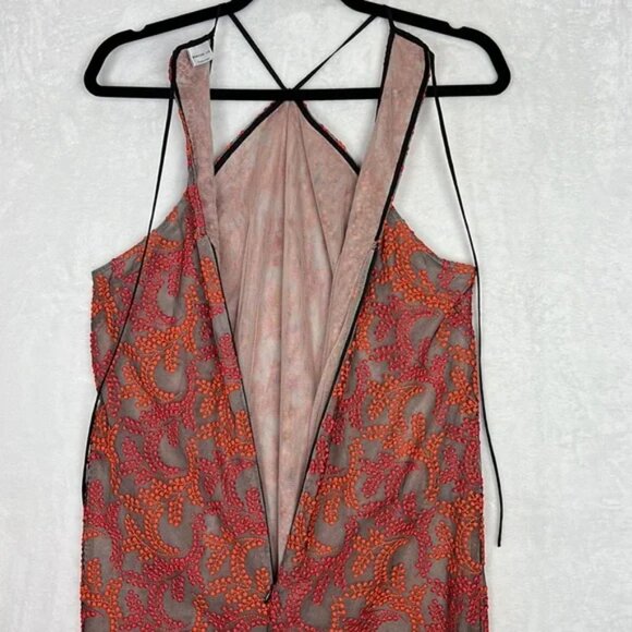 Aritzia 1-01 Babaton Modern Halter Embroidered Mesh Netted Dress - Picture 8 of 12